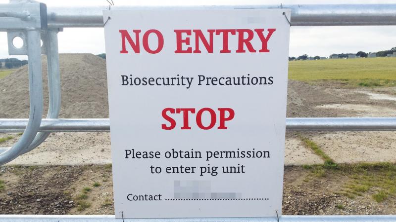 biosecurity sign